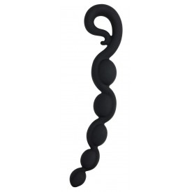 Черная анальная цепочка Bendybeads - 26,2 см.