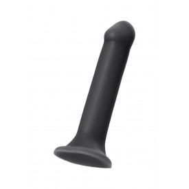 Черный фаллос на присоске Silicone Bendable Dildo XL - 20 см.
