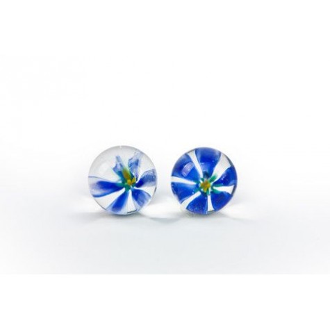 Вагинальные шарики TLC CyberGlass Ben Wa Balls Blue Blossom